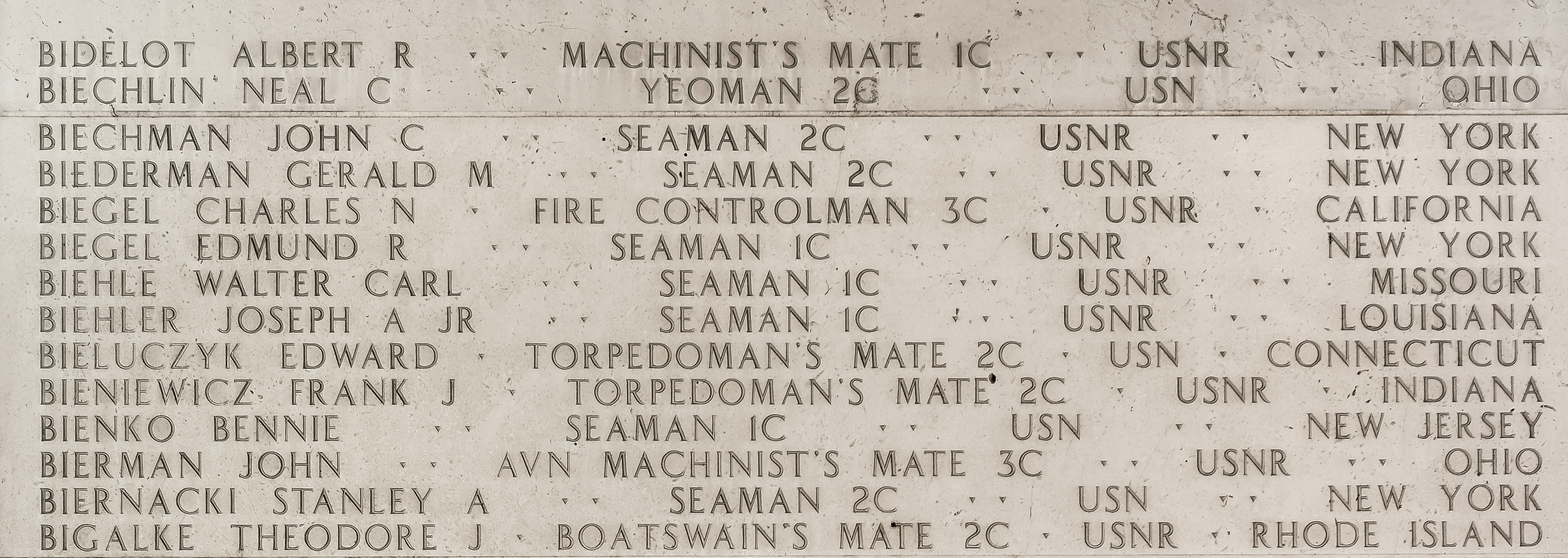 John  Bierman, Aviation Machinist's Mate Third Class